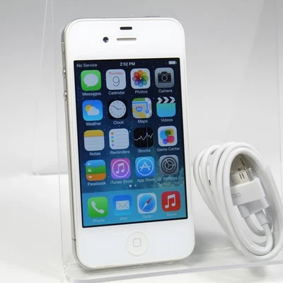 Vintage Apple iPhone 4 A1332 AT&T Smartphone 3G GSM White 8GB IOS 7 - Image 1 of 4