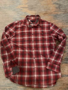 Banana Republic Herren L Vintage Kragen Baumwolle Flanell Knopf Hemd kariert NEUWERTIG - Bild 1 von 4