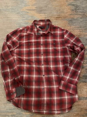 Banana Republic Mens L Vintage Collared Cotton Flannel Button Shirt Plaid MINT - Image 1 of 4