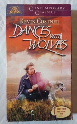 📼 🎬 Dances With Wolves (1990) VHS Video Starring Kevin Costner Collectable See - Image 1 of 3
