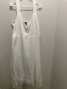 Terra & Sky Black Label Damen Plus 4X Weiß Handsaum Maxi Ärmellos Kleid Neu - Bild 1 von 8