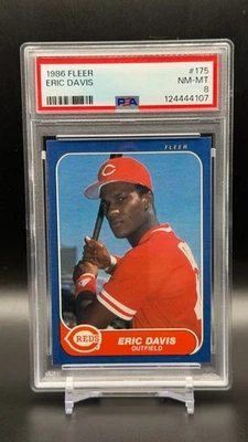 Fleer #175 1986 - Eric Davis Cincinnati Reds PSA 8 Foto 1 de 2