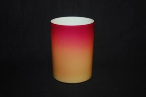 BEAUTIFUL HOBBS WHEELING GLOSSY CORAL PEACHBLOW ART GLASS TUMBLER - Picture 1 of 3