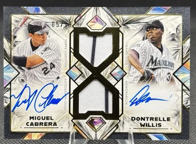 2025 Topps Diamond Icons Miguel Cabrera Dontrelle Willis Auto Relic /10 Marlins - Image 1 of 2