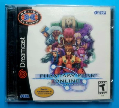 Phantasy Star Online (Sega Dreamcast, 2001) w/ Sonic Adventure 2 Demo Disc - Image 1 of 4
