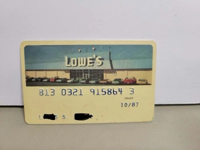 1987 Lowe's Revolving Credit Card Collectible Vintage Rare Design - Image 1 of 2