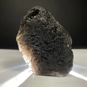 104GR GRAN PERLA DE FUEGO AGNI MANITITA NATURAL INDONESIA CRISTAL DE TECTITA - Imagen 1 de 10