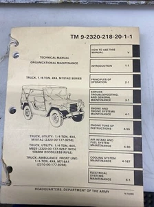 TM9-2320-218-20-1-1 M151A2 Tech & Org Manual 1971 Supersedes 1971 Edition Jeep - Bild 1 von 13