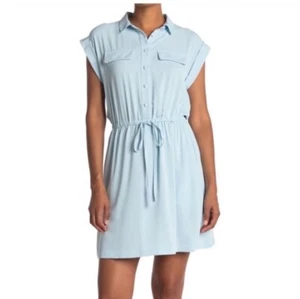 NWT Laundry by Shelli Segal Light Blue Button Down Dress / SZ 14 - Picture 1 of 7
