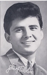 Johnny Tillotson Arcade Card Billboard Vintage 1960's Era - Great Shape! - Picture 1 of 2