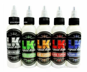 Abrigos superiores acrílicos a base de agua Liquid Kicks sellador de cuero de 2 o 4 oz elige el acabado - Imagen 1 de 16