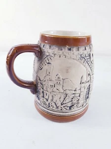 German pottery vintage pewter beer stein tankard mug by West Germany  - Picture 1 of 12