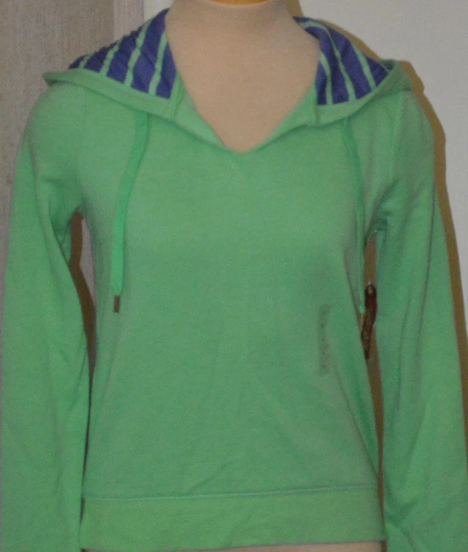 Pulôver com capuz feminino Arizona verde absinto manga longa júnior tamanho pequeno - Imagem 1 de 1