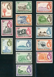 Tristan Da Cunha  1954-58  Scott # 14-27   Mint Very Lightly Hinged Set - Bild 1 von 2