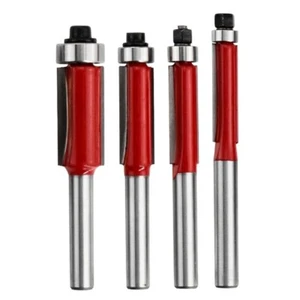 4pcs Practical Red Coated Edge Trimming Bits For Woodworking And Craft Projects - Picture 1 of 8