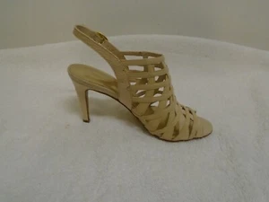 Marc Fisher Leather   nalora  sling back  sandals light natural  6.m new - Picture 1 of 2