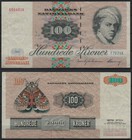 [29006] - BANKNOTE DÄNEMARK, 100 Kronen, (19)97, P54g, gebraucht (III).
