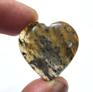 Einzigartiger 49,20 crt schwarzer Sonnenstein Herzform Cabochon loser Edelstein für Schmuck - Bild 1 von 5