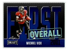 2023 LEAF DRAFT MICHAEL VICK BLUE 2001 FIRST OVERALL #9