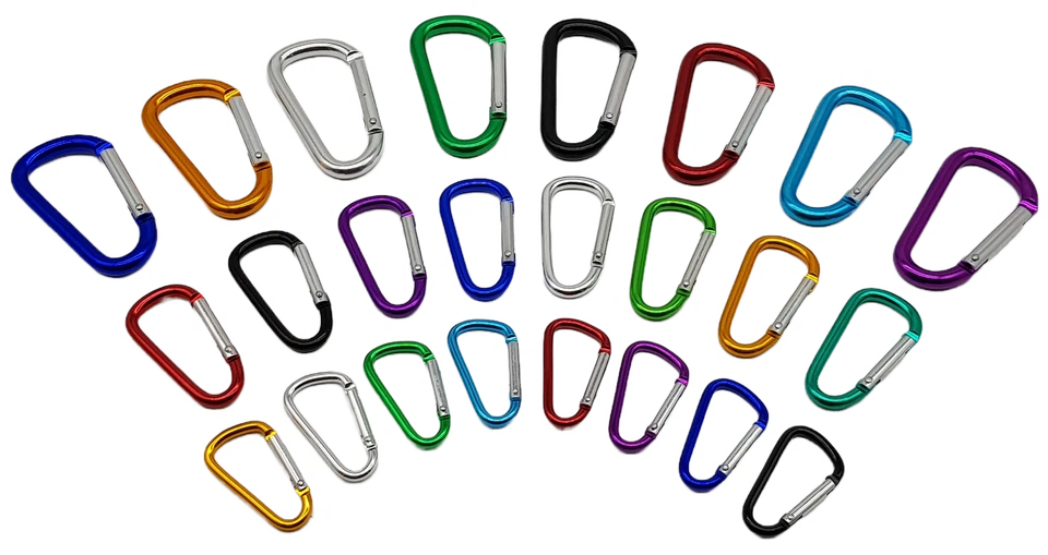 Karabinerhaken Schlüsselanhänger Aluminium Schnapphaken Karabiner Haken