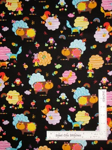Animal Bear Mouse Fox Squirrel Cotton Fabric Timeless Treasures C6736 By Yard - Picture 1 of 1