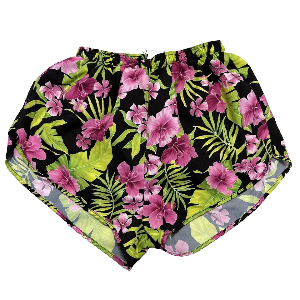 Vintage Floral Lined High Cut Shorts Women’s Size S Soark Split Side Pockets - Image 1 of 4