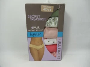 Secret Treasures Confezione da 6 biancheria intima hipster 4X/14 - Foto 1 di 4