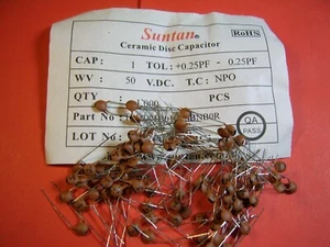 [100 pcs] 0.5pF - 100pF 50V THT CERAMIC CAPACITORS NP0 ASSORTMENT - Picture 1 of 26