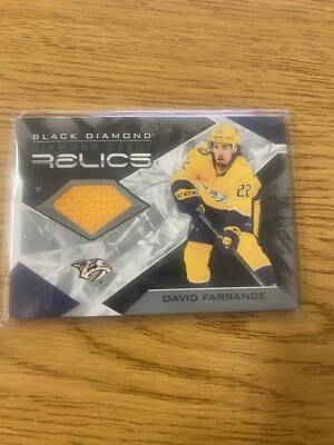 2021-22 BLACK DIAMOMD DAVID FARRANCE DIAMOND DEBUT RELICS JERSEY #DD-DF - Image 1 of 2