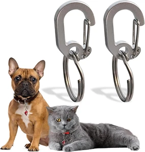 Klippy Pet Tag Quick Clips - Cat & Dog Collar Clips for Id Tags , 2 Pack - Picture 1 of 17