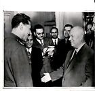 Lg56 1958 Wire Photo Soviet Premier Khrushchev Welcomes Marshal Abdel Hakim Amer