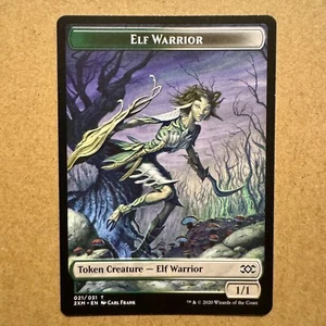 MTG ~ Elf Warrior Token ~ 2XM Double Masters ~ 2020 English ~ #021 ~ NM - Picture 1 of 4