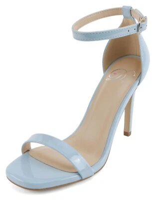 Delicious Sandalias de vestir de tacón alto con correa al tobillo para mujer JAIDEN-S azul claro Foto 1 de 4