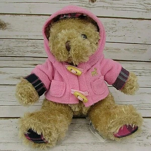 Animal Adventures Teddy Bear Plaid Paws Pink Jacket 8" Plush Stuffed Animal - Picture 1 of 10