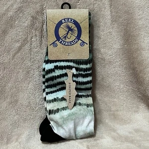 Reel Threads STRIPED BASS Unisex Fishing Socks Realistic Fish Pattern Colorful - Foto 1 di 5