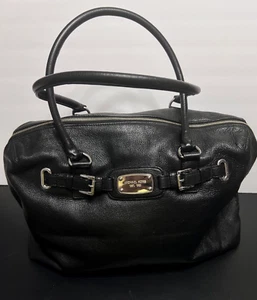 Michael Kors Womens WEEKENDER BAG XL Handbag Black Leather Hamilton Satchel COA - Picture 1 of 15