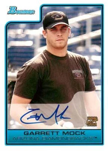 GARRETT MOCK 2006 Bowman Draft WHITE BORDER ROOKIE AUTO RC /120 Diamondbacks - Picture 1 of 2