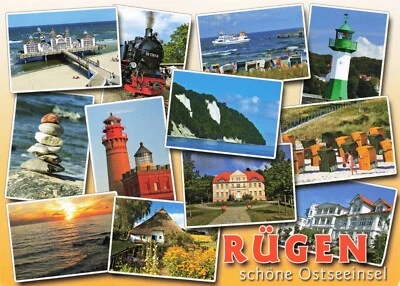 Insel Rügen, Oststsee, Strand -  Deutschland , Postkarte, ungelaufen - Bild 1 von 2