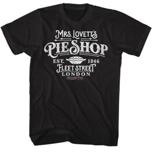 Sweeney Todd Movie Mrs Lovett's Pie Shop Fleet St London Est 1846 Men's T Shirt - Picture 1 of 5
