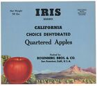 Iris Brand, Rosenberg Bros. **An Original Apple Crate Label** X94