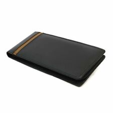 Leatherite Cheque Book Holder Black and Brown US
