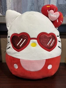 Squishmallows Hello Kitty mit roter Brille 14 Zoll Plüsch - Sanrio Ultrasoft S... - Bild 1 von 9