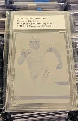 2011 Leaf Draft Cameron Heyward cyan printing plate 1/1  - Image 1 of 2