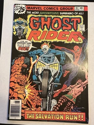 Ghost Rider #18  1976 Spider-Man Thing Hercules Cover, Son Of Satan - High Grade - Image 1 of 4