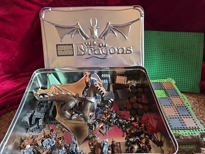 Mega Bloks Dragons Challenge Game# 9897 In Collectable Metal Tin Check Pictures - Image 1 of 4
