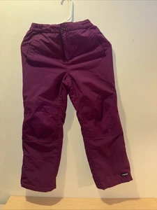 Pantalones de nieve Lands End niños talla 7 púrpura Grow-A-Longs aislados invierno esquí - Imagen 1 de 11