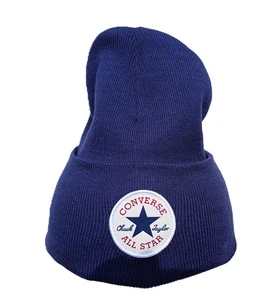 Converse Beanie Knitted Cuff Patch Chuck Navy - Picture 1 of 2