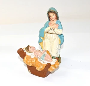 Made in Italy Vintage Replacement Nativity Figures Mother Mary Baby Jesus (read) - Picture 1 of 9