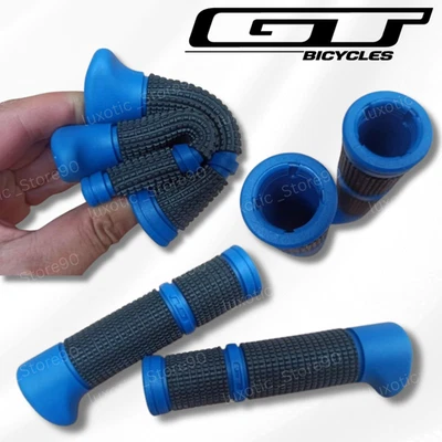 GT Bike BMX Handlebar Grips 130mm Blue Rubber – 1 Pair – Comfortable & Durable - Image 1 of 4