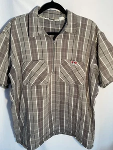 Ben Davis 1/4 Zip Shirt Mens XL USA Vintage Classic 80’s 90’s Work Shirt Logo - Picture 1 of 11